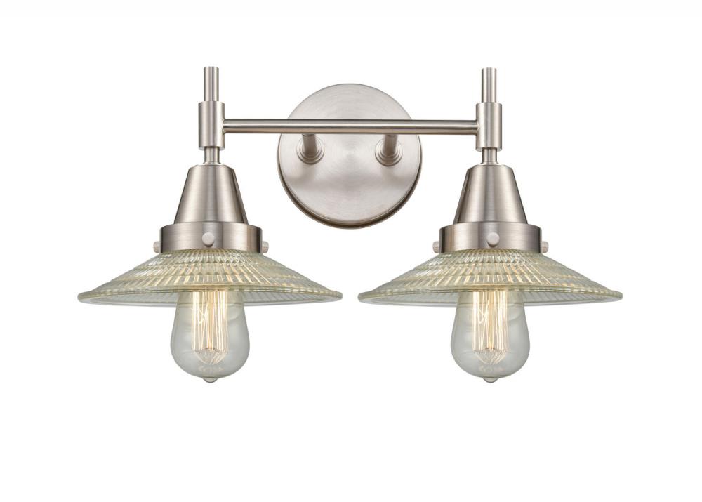 Halophane - 2 Light - 18 inch - Satin Nickel - Bath Vanity Light
