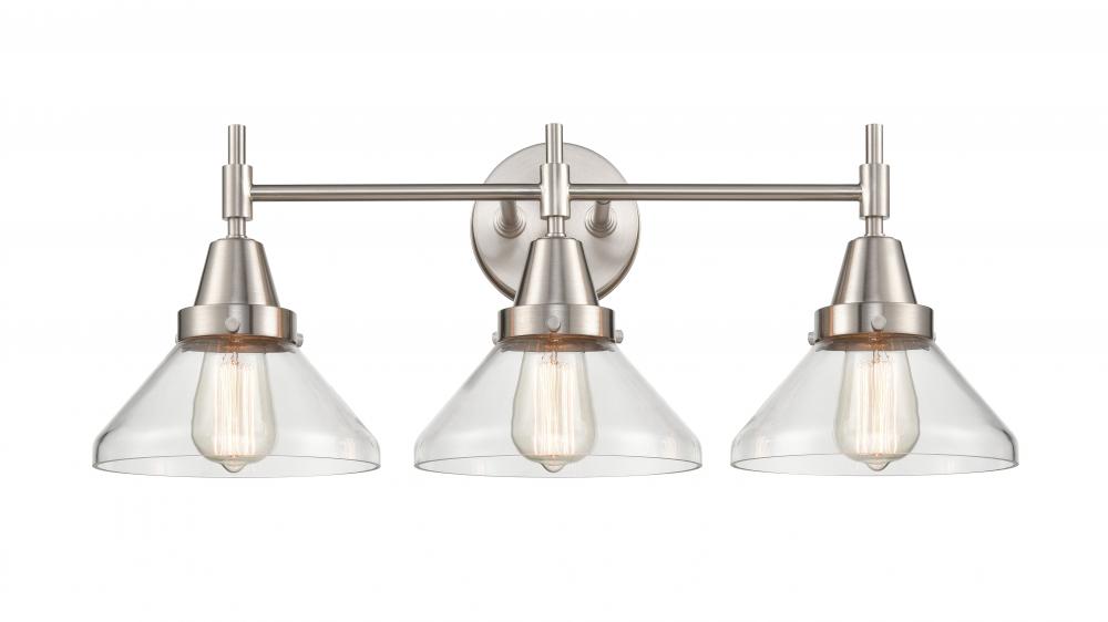 Bare Bulb - 3 Light - 29 inch - Satin Nickel - Bath Vanity Light