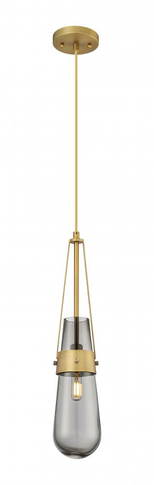 Milan - 1 Light - 4 inch - Brushed Brass - Pendant