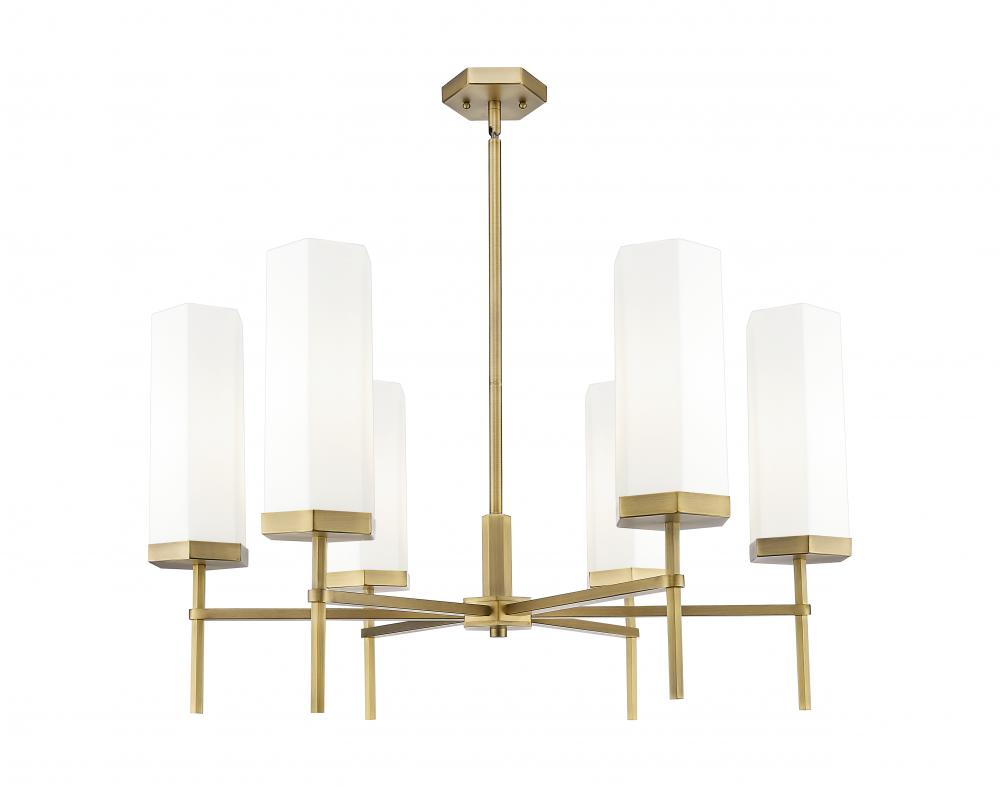 Blakeley - 6 Light - 32 inch - Brushed Brass - Chandelier