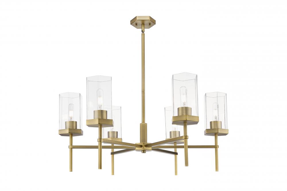 Blakeley - 6 Light - 32 inch - Brushed Brass - Chandelier