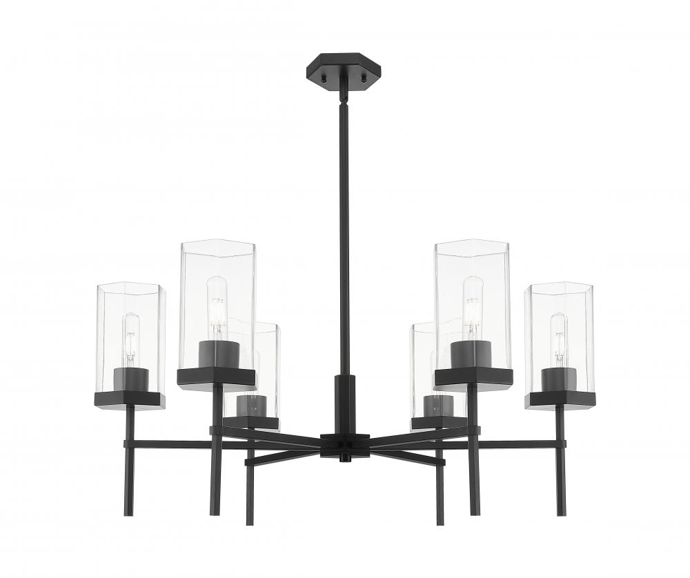 Blakeley - 6 Light - 32 inch - Matte Black - Chandelier