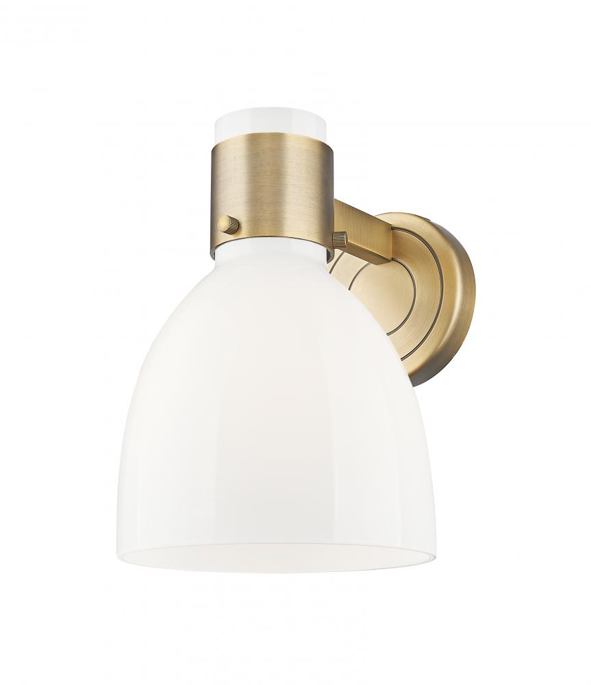 Lawton Bell - 1 Light - 8 inch - Brushed Brass - Sconce