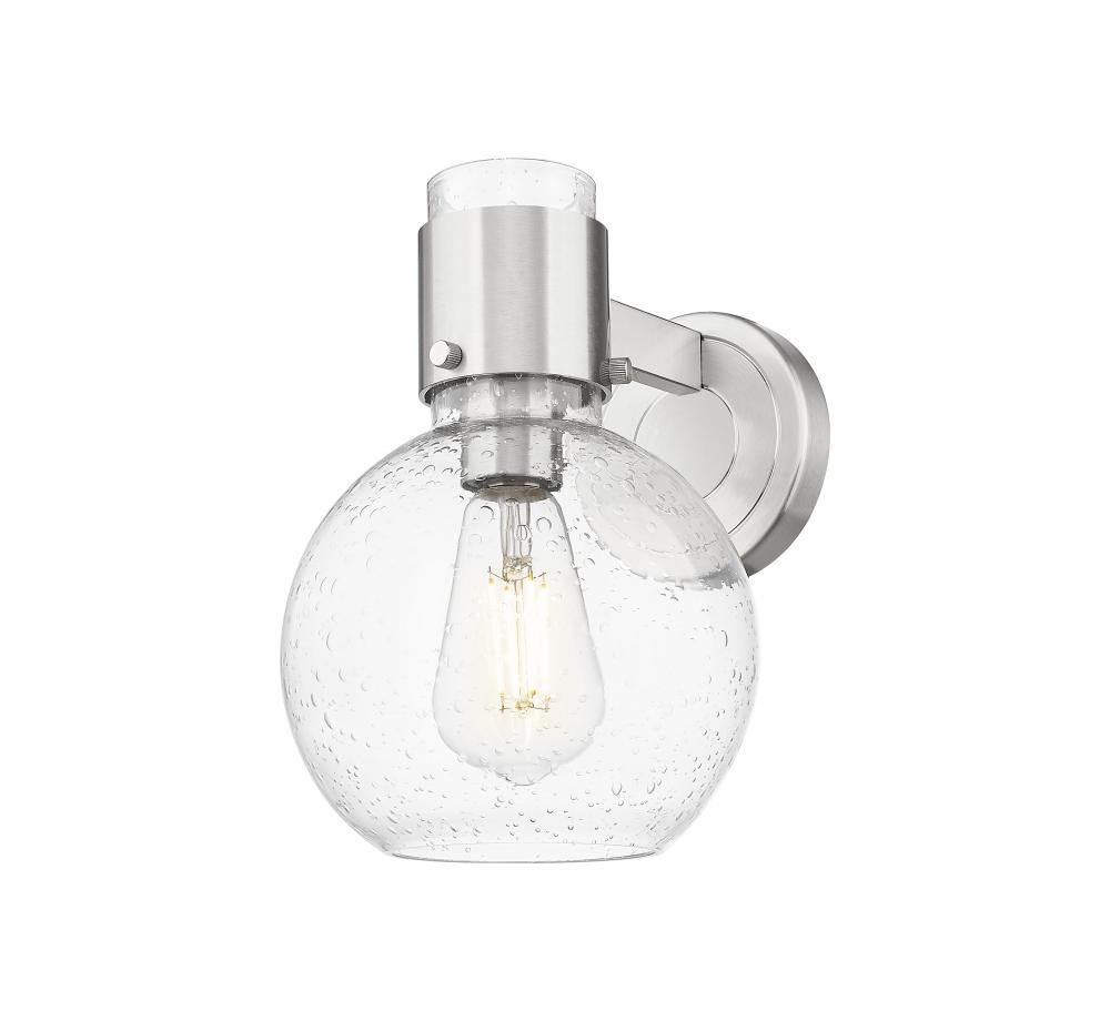 Lawton Sphere - 1 Light - 8 inch - Brushed Satin Nickel - Sconce