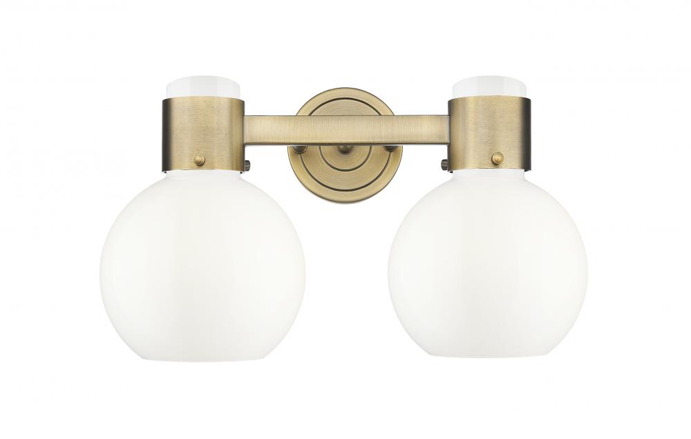 Lawton Sphere - 2 Light - 17 inch - Brushed Brass - Bath Vanity Light