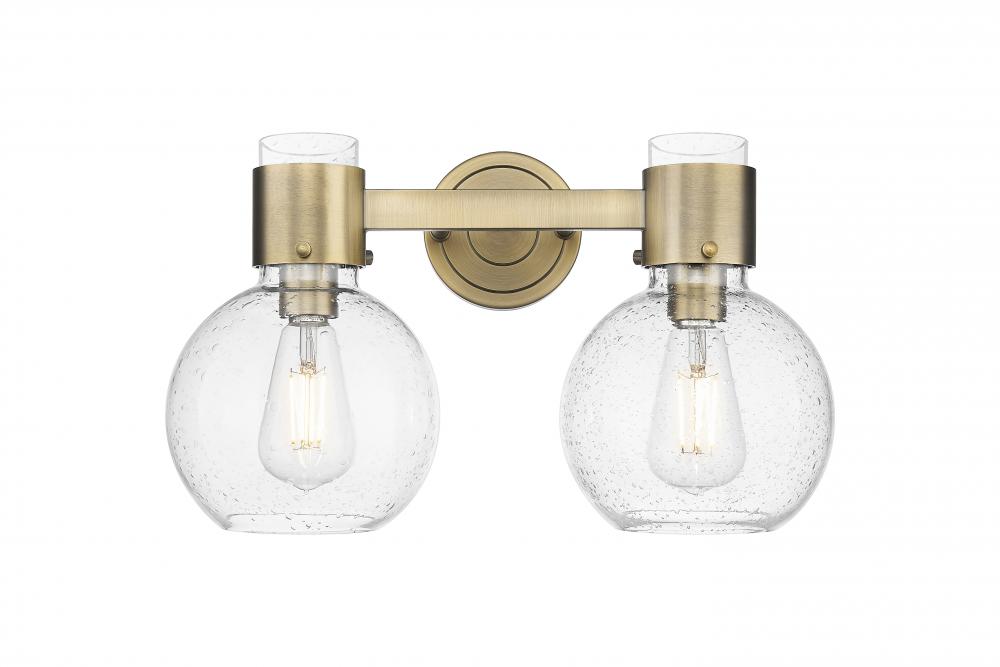 Lawton Sphere - 2 Light - 17 inch - Brushed Brass - Bath Vanity Light
