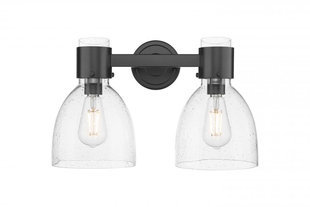 Lawton Bell - 2 Light - 17 inch - Matte Black - Bath Vanity Light