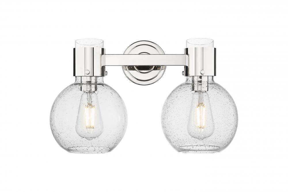 Lawton Sphere - 2 Light - 17 inch - Polished Nickel - Bath Vanity Light