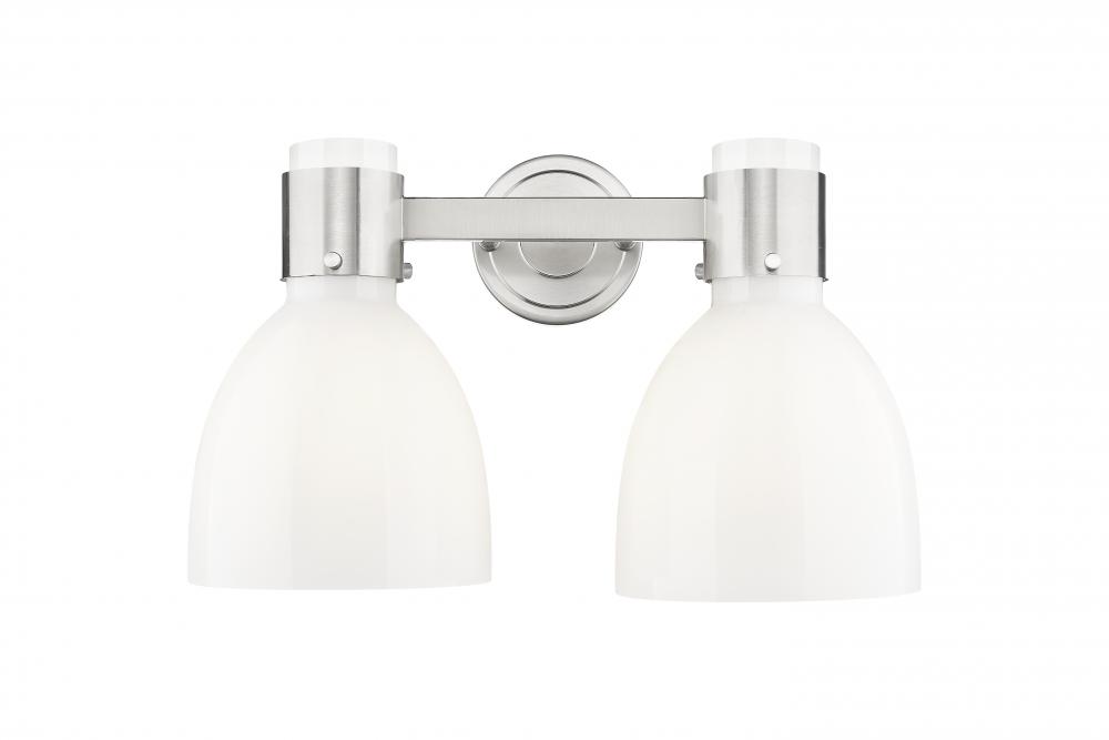 Lawton Bell - 2 Light - 17 inch - Satin Nickel - Bath Vanity Light