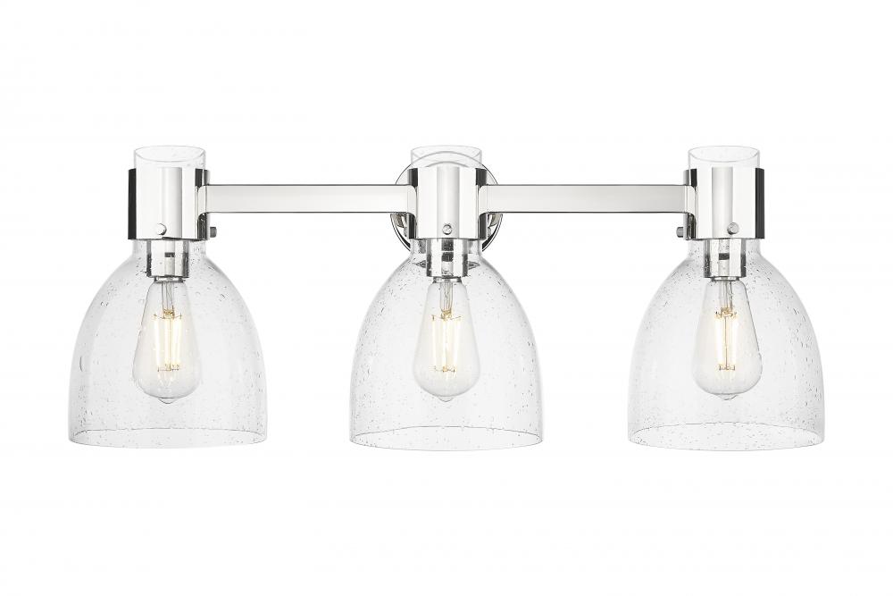 Lawton Bell - 3 Light - 27 inch - Polished Nickel - Bath Vanity Light