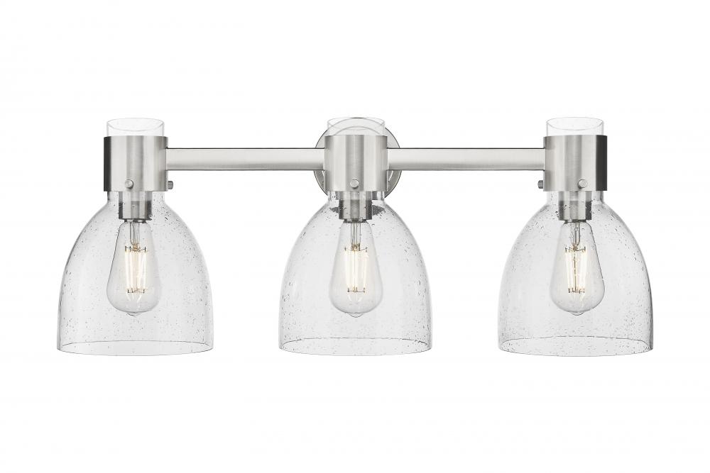 Lawton Bell - 3 Light - 27 inch - Satin Nickel - Bath Vanity Light