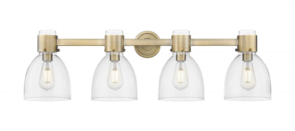 Lawton Bell - 4 Light - 27 inch - Brushed Brass - Bath Vanity Light