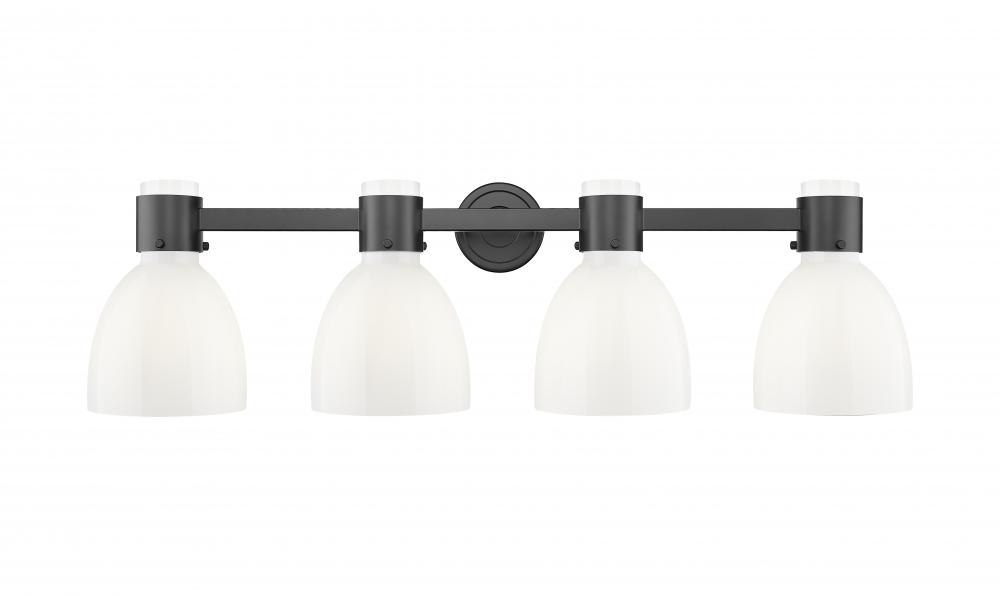 Lawton Bell - 4 Light - 27 inch - Matte Black - Bath Vanity Light