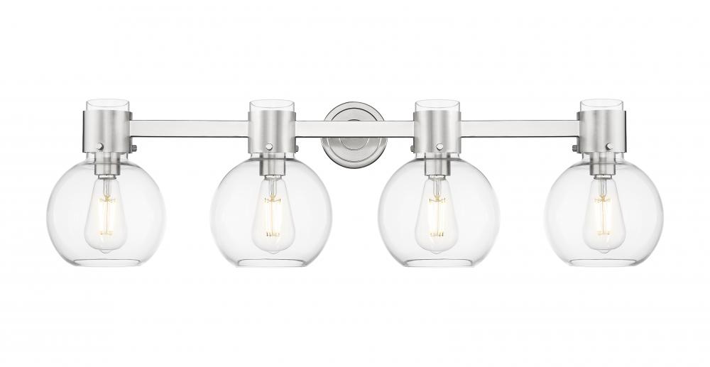 Lawton Sphere - 4 Light - 27 inch - Polished Nickel - Bath Vanity Light
