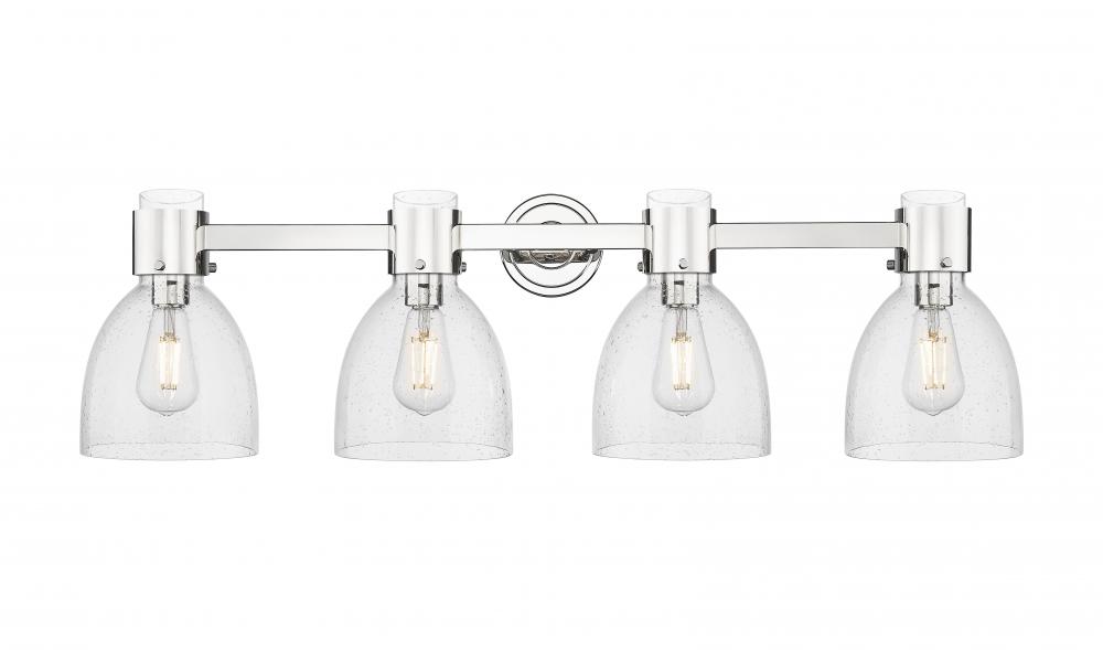 Lawton Bell - 4 Light - 27 inch - Polished Nickel - Bath Vanity Light