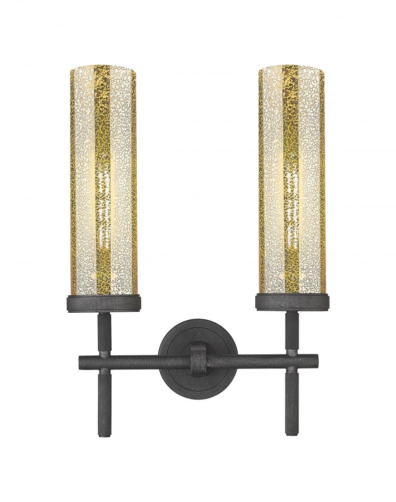 Lincoln - 2 Light - 14 inch - Weathered Zinc - Bath Vanity Light