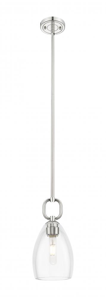 Hudson - 1 Light - 6 inch - Polished Nickel - Mini Pendant