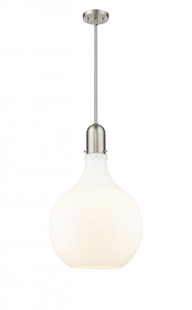 Amherst - 1 Light - 16 inch - Brushed Satin Nickel - Stem hung - Pendant