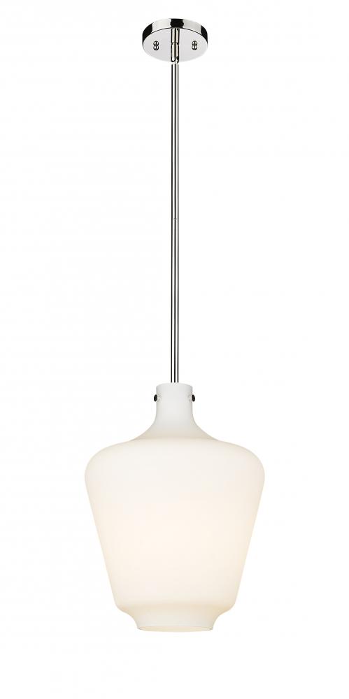 Norwalk - 1 Light - 12 inch - Polished Nickel - Stem hung - Mini Pendant