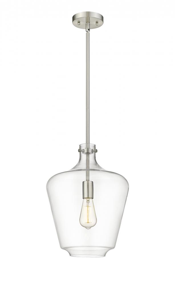 Norwalk - 1 Light - 12 inch - Brushed Satin Nickel - Stem hung - Mini Pendant