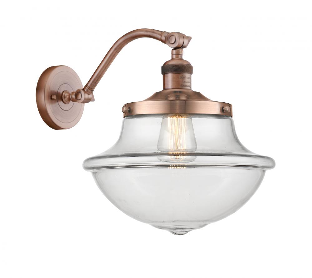 Oxford - 1 Light - 8 inch - Antique Copper - Adjustable Sconce