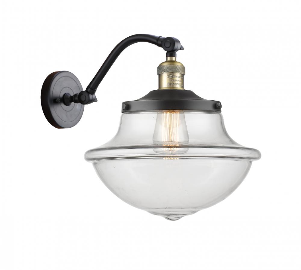 Oxford - 1 Light - 8 inch - Black Antique Brass - Adjustable Sconce