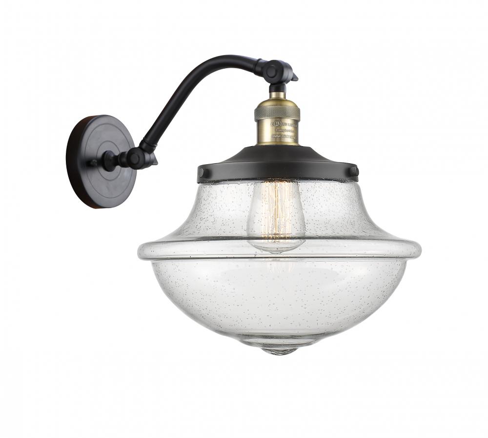 Oxford - 1 Light - 8 inch - Black Antique Brass - Adjustable Sconce