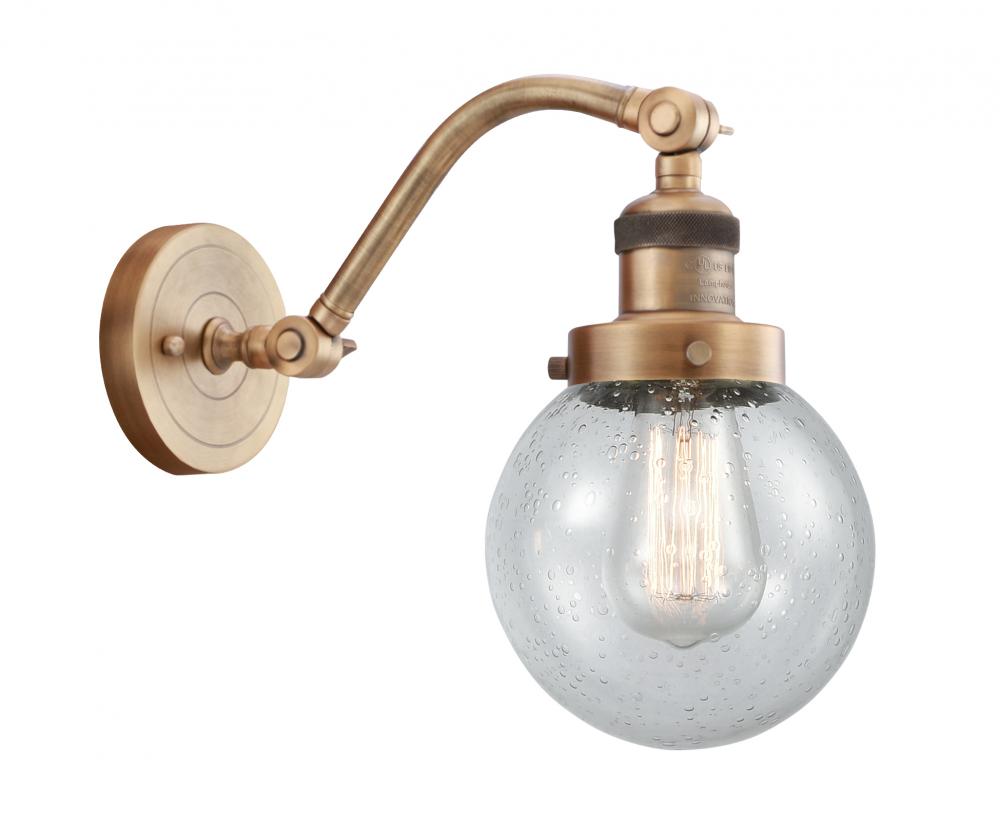 Beacon - 1 Light - 6 inch - Brushed Brass - Adjustable Sconce