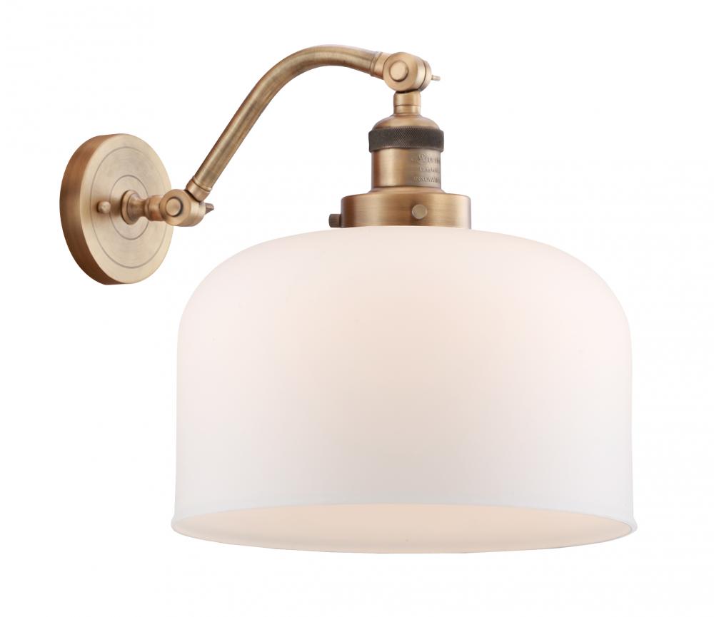 Bell - 1 Light - 12 inch - Brushed Brass - Adjustable Sconce
