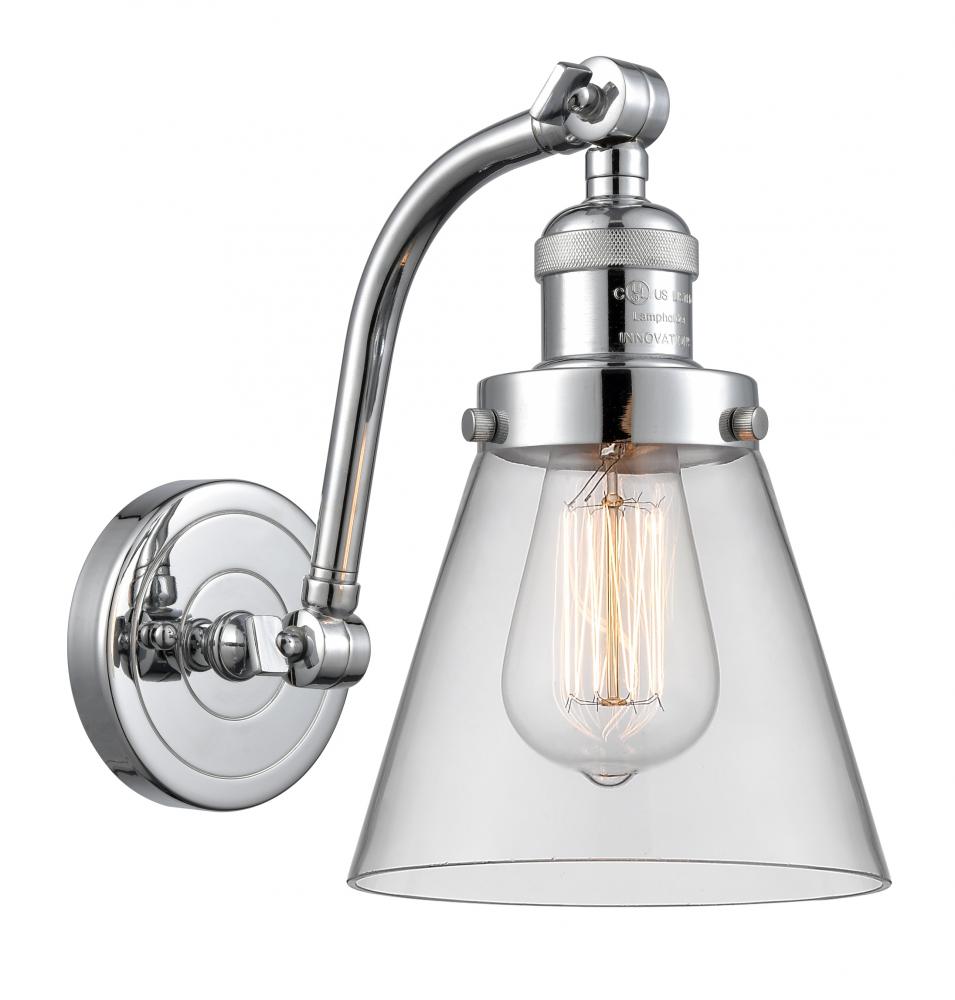 Cone - 1 Light - 7 inch - Polished Chrome - Adjustable Sconce