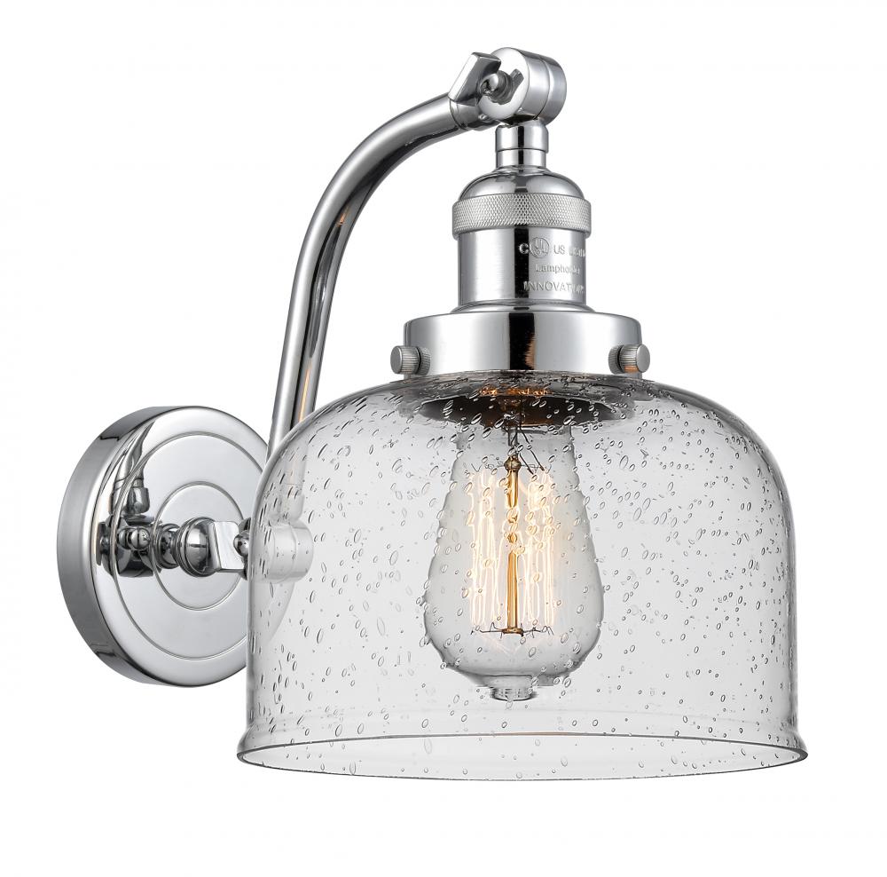 Bell - 1 Light - 8 inch - Polished Chrome - Adjustable Sconce