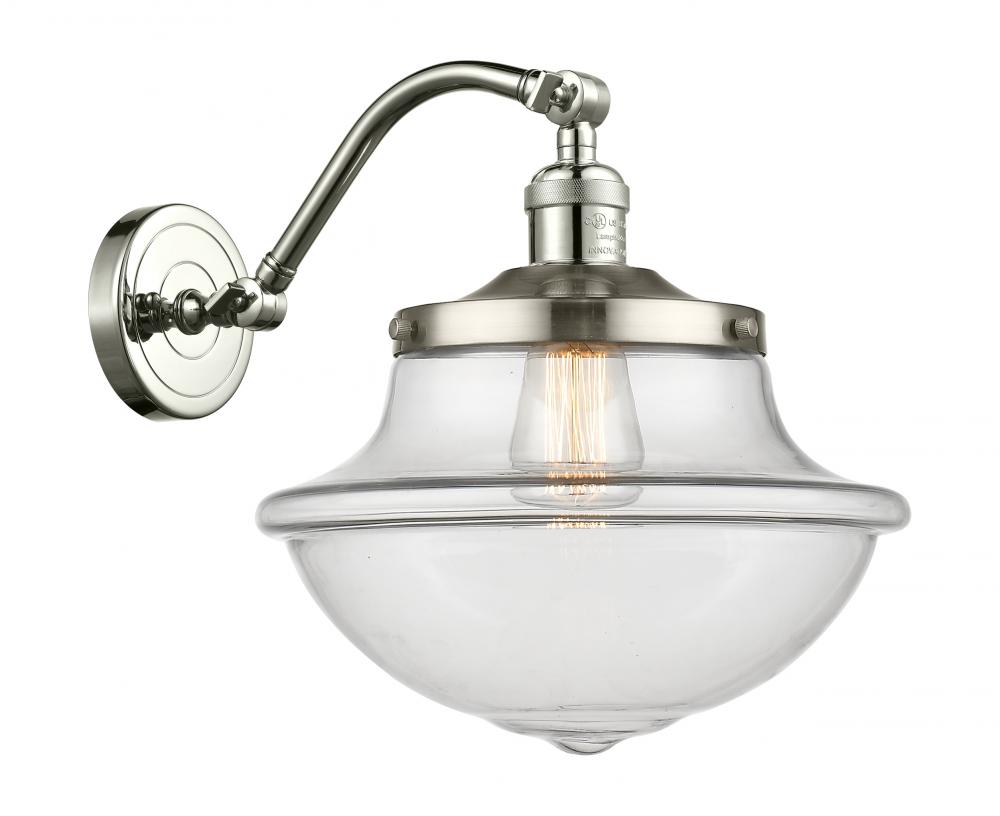 Oxford - 1 Light - 8 inch - Polished Nickel - Adjustable Sconce