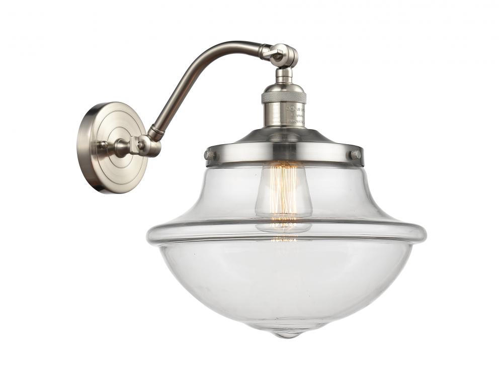 Oxford - 1 Light - 8 inch - Brushed Satin Nickel - Adjustable Sconce