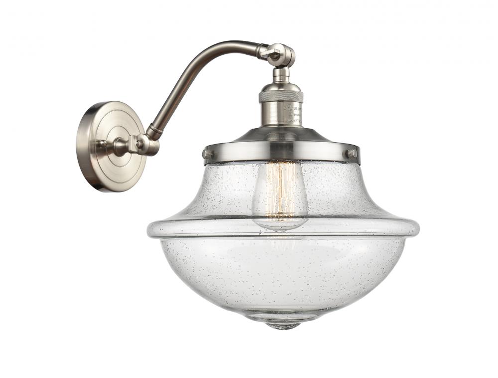 Oxford - 1 Light - 8 inch - Brushed Satin Nickel - Adjustable Sconce
