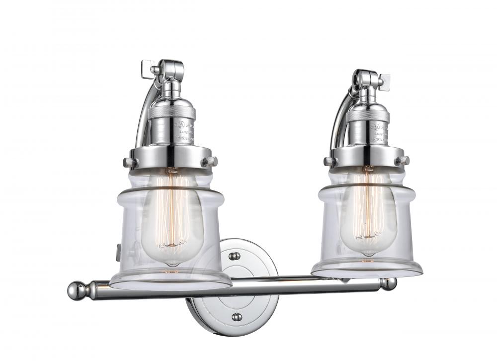 Canton - 2 Light - 18 inch - Polished Chrome - Adjustable Bath Vanity Light