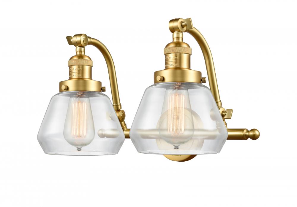 Fulton - 2 Light - 18 inch - Satin Gold - Adjustable Bath Vanity Light