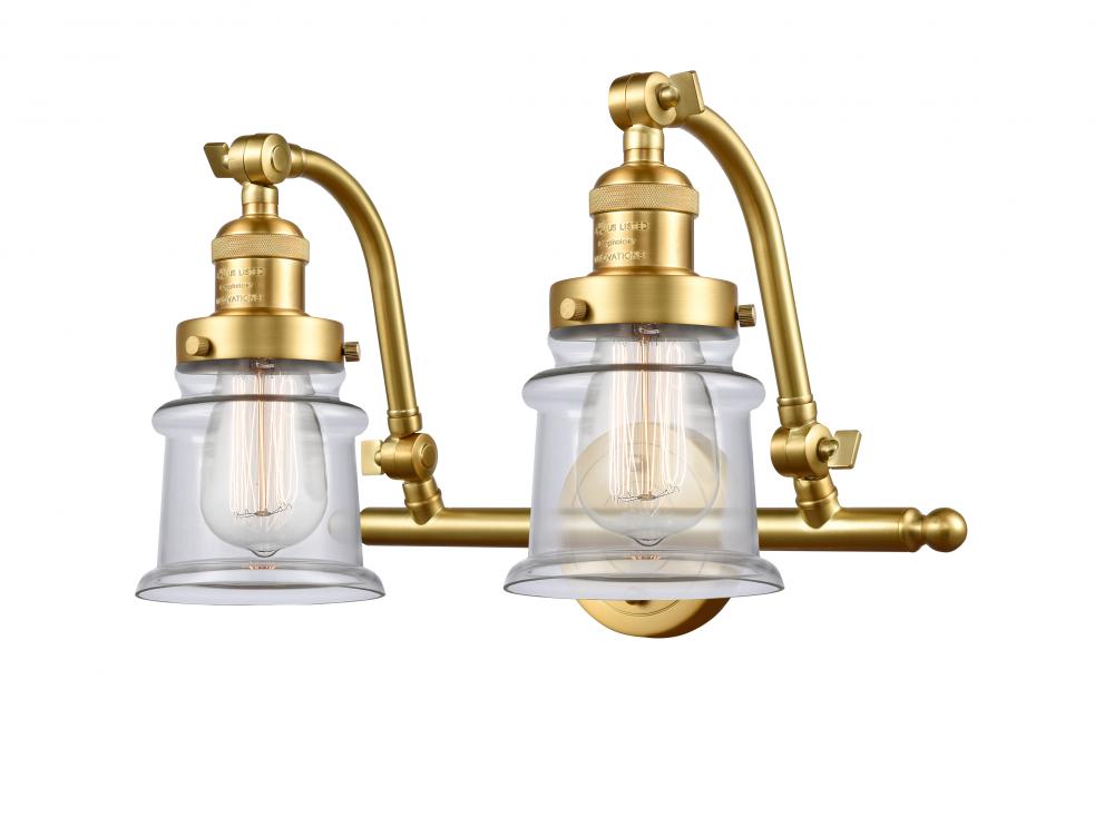 Canton - 2 Light - 18 inch - Satin Gold - Adjustable Bath Vanity Light