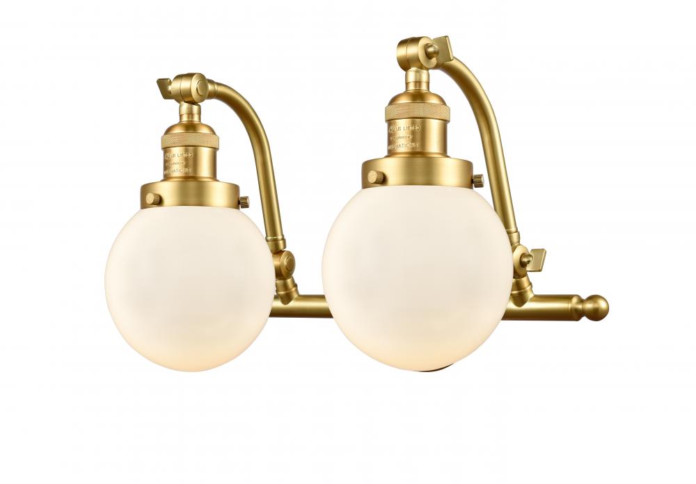 Beacon - 2 Light - 16 inch - Satin Gold - Adjustable Bath Vanity Light