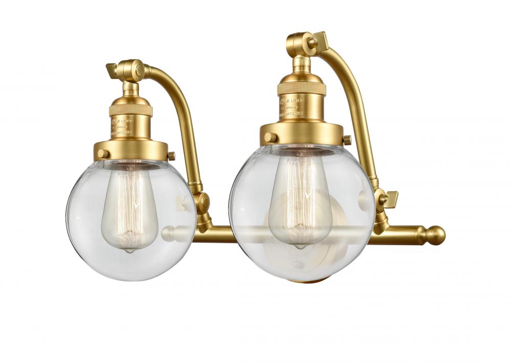 Beacon - 2 Light - 16 inch - Satin Gold - Adjustable Bath Vanity Light