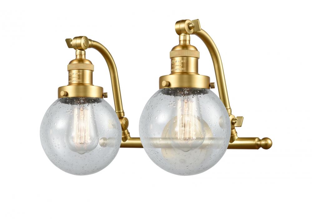Beacon - 2 Light - 16 inch - Satin Gold - Adjustable Bath Vanity Light