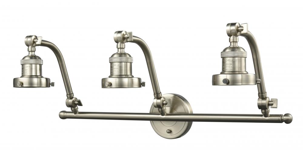 Double Swivel - 3 Light - 26 inch - Brushed Satin Nickel - Bath Vanity Light