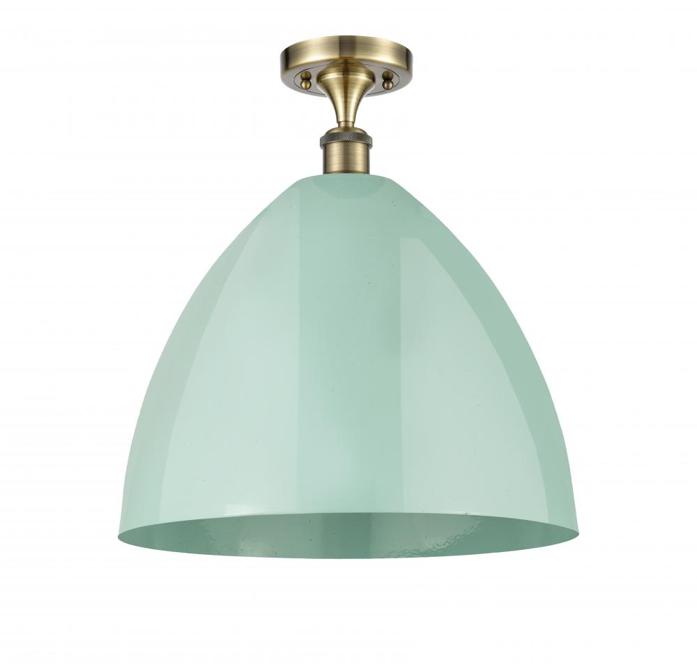 Plymouth - 1 Light - 16 inch - Antique Brass - Semi-Flush Mount