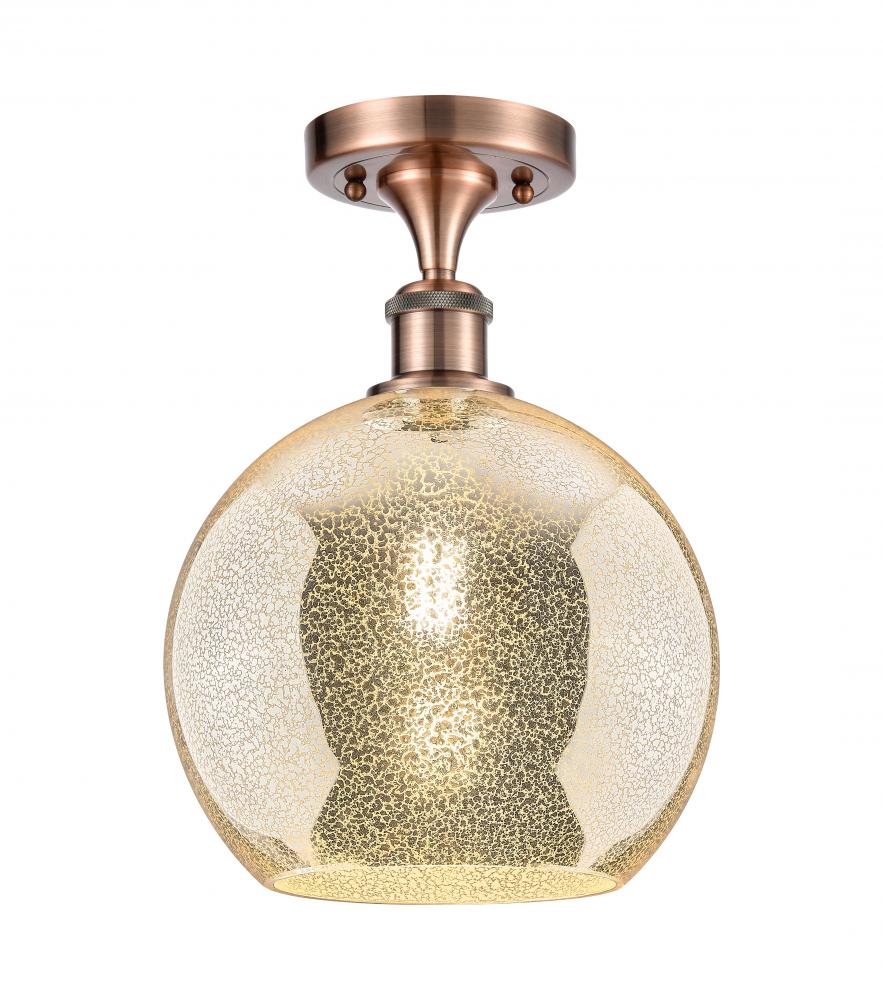 Athens - 1 Light - 10 inch - Antique Copper - Semi-Flush Mount