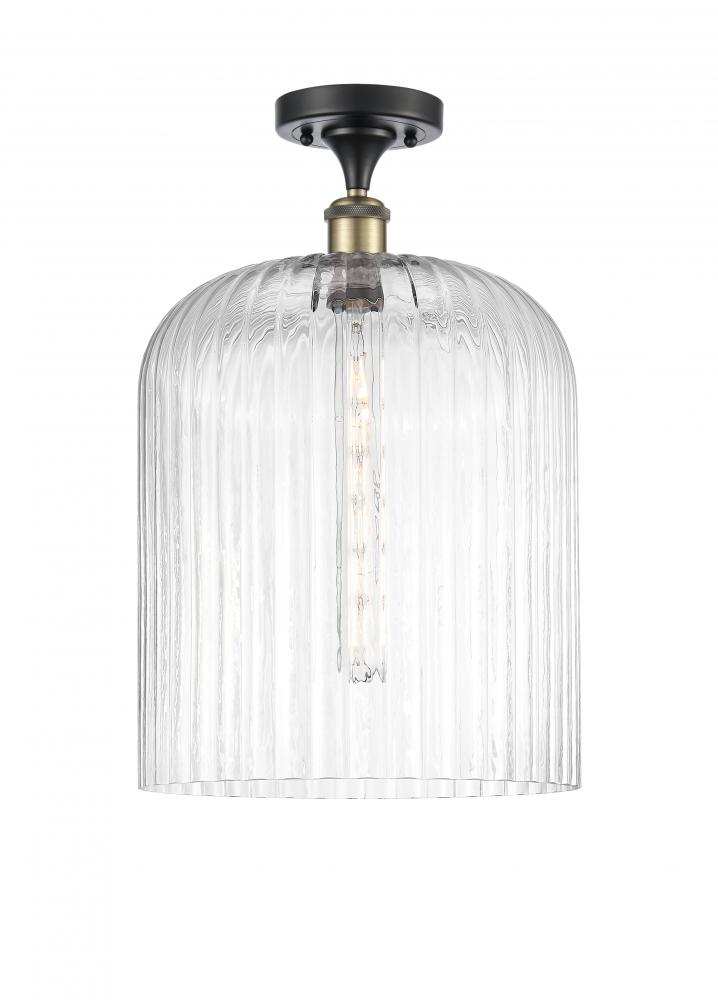 Bridal Veil - 1 Light - 5 inch - Black Antique Brass - Semi-Flush Mount