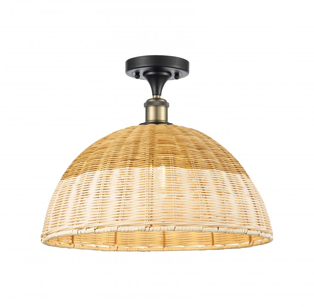 Bristol Natural II - 1 Light - 16 inch - Black Antique Brass - Semi-Flush Mount