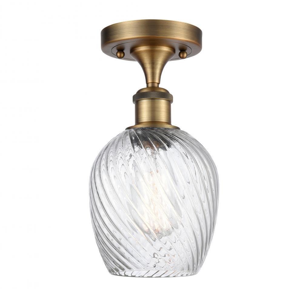 Salina - 1 Light - 6 inch - Brushed Brass - Semi-Flush Mount