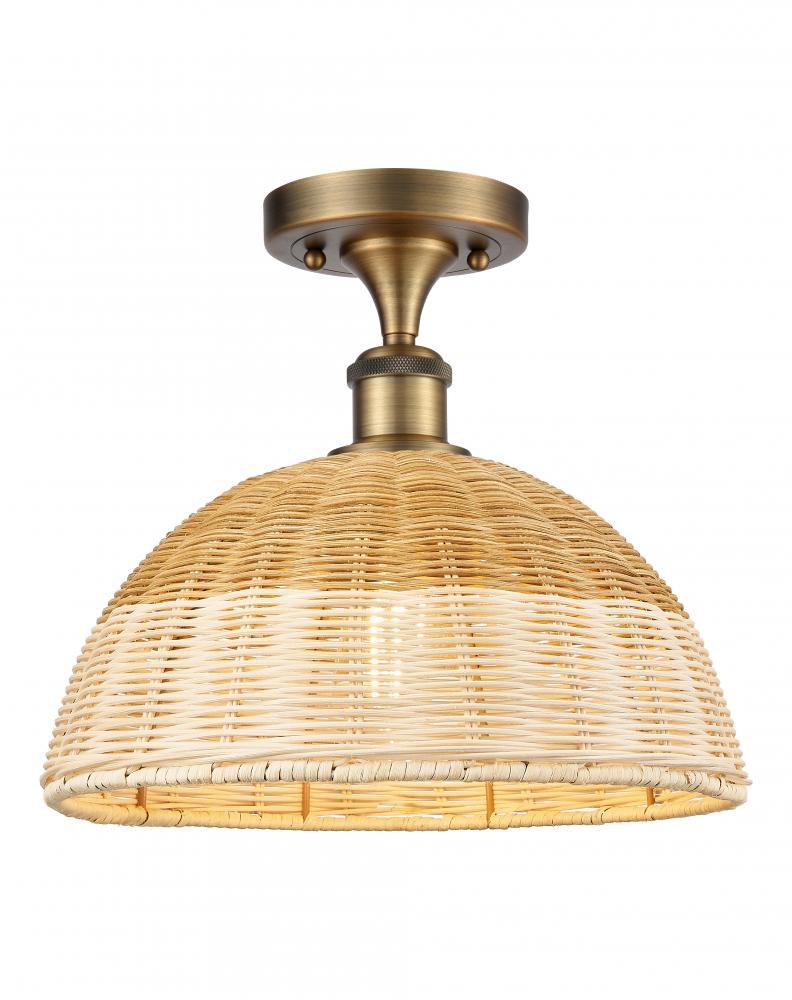 Bristol Natural II - 1 Light - 12 inch - Brushed Brass - Semi-Flush Mount