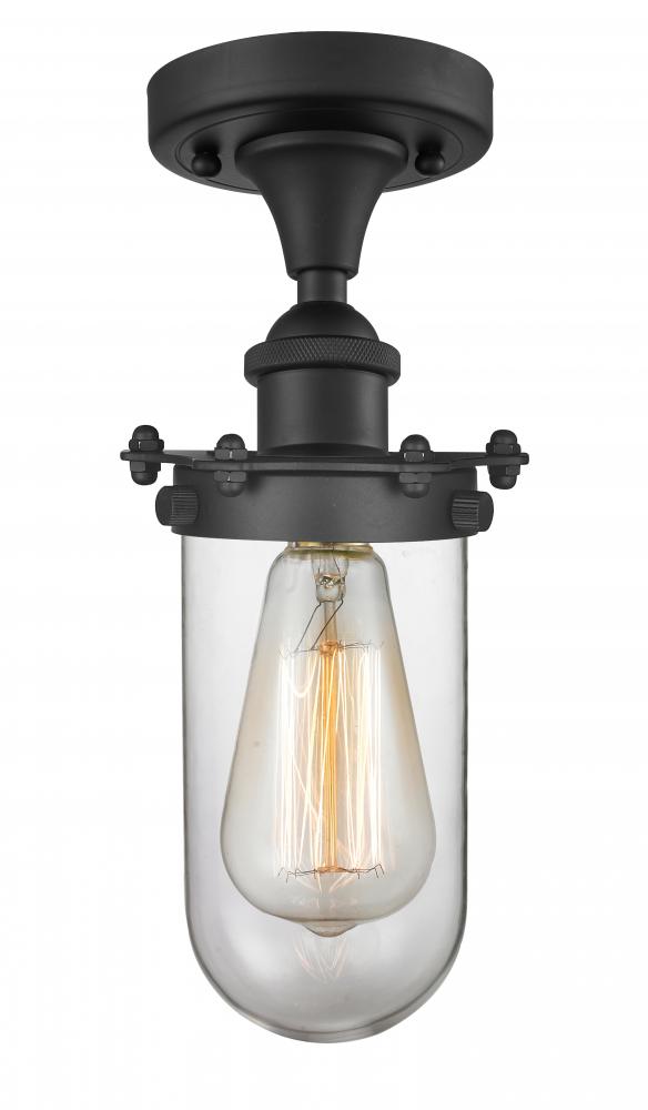 Kingsbury - 1 Light - 4 inch - Matte Black - Semi-Flush Mount
