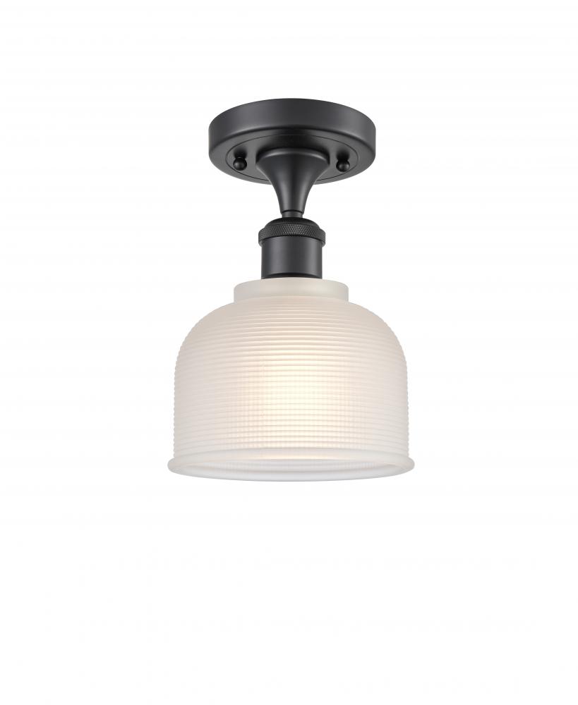 Dayton - 1 Light - 6 inch - Matte Black - Semi-Flush Mount