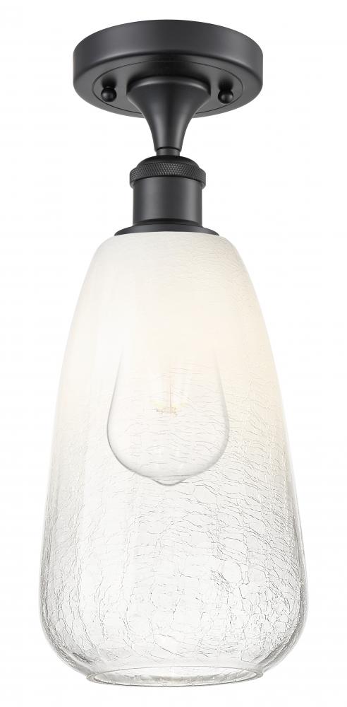 Brookhaven Almond - 1 Light - 6 inch - Matte Black - Semi-Flush Mount